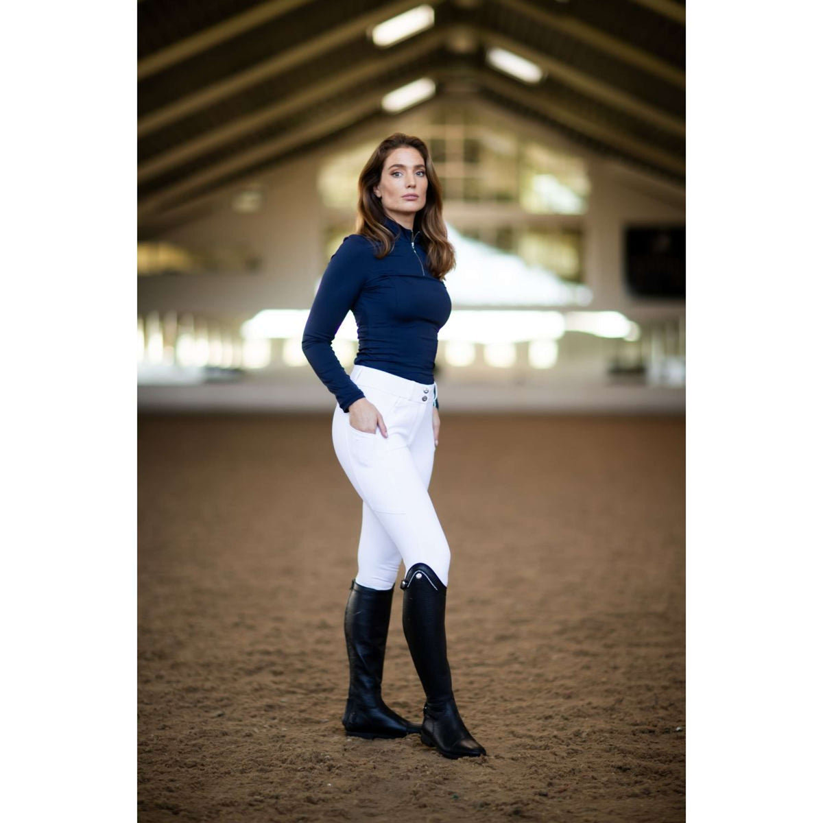 Equestrian Stockholm Pantaloni da Equitazione Elite Jump Bianco