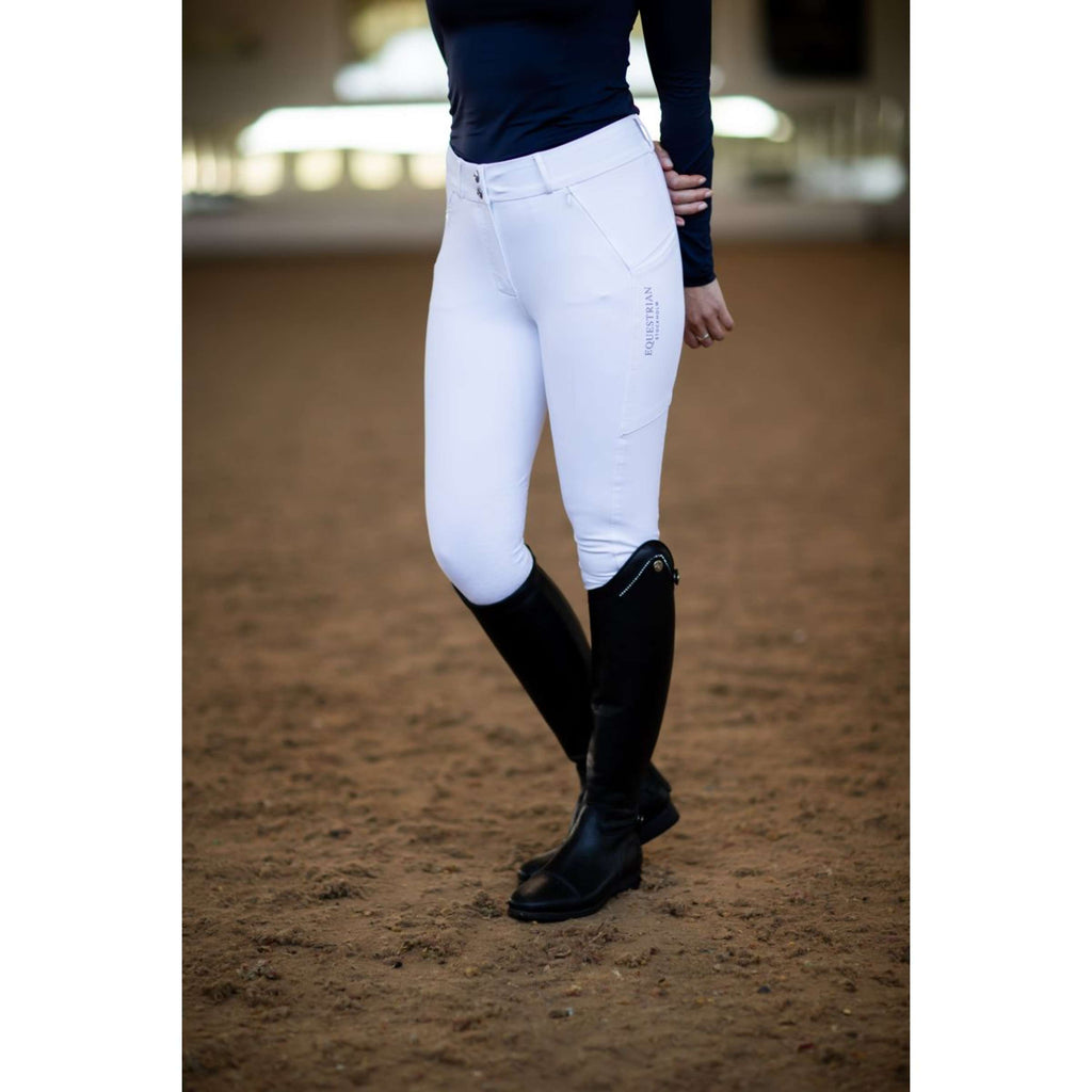 Equestrian Stockholm Pantaloni da Equitazione Elite Jump Bianco