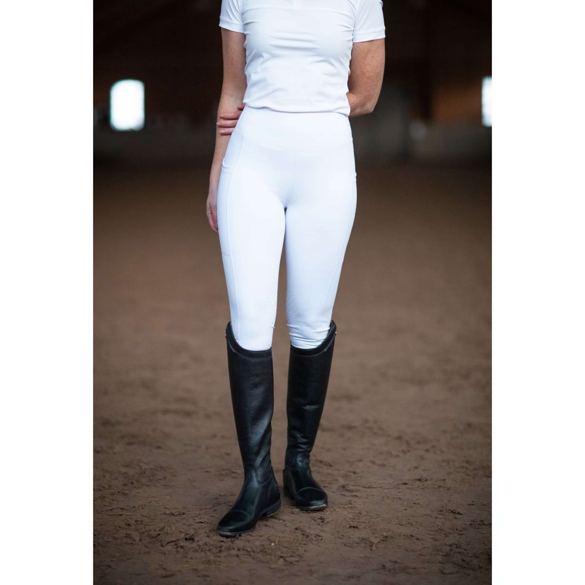 Equestrian Stockholm Leggings da Equitazione Movement Jump Bianco