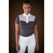 Equestrian Stockholm Maglietta da Competizione Crystal Champion Bianco/Dark Violet