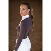 Equestrian Stockholm Maglietta da Competizione Fine Line Bianco/Dark Violet
