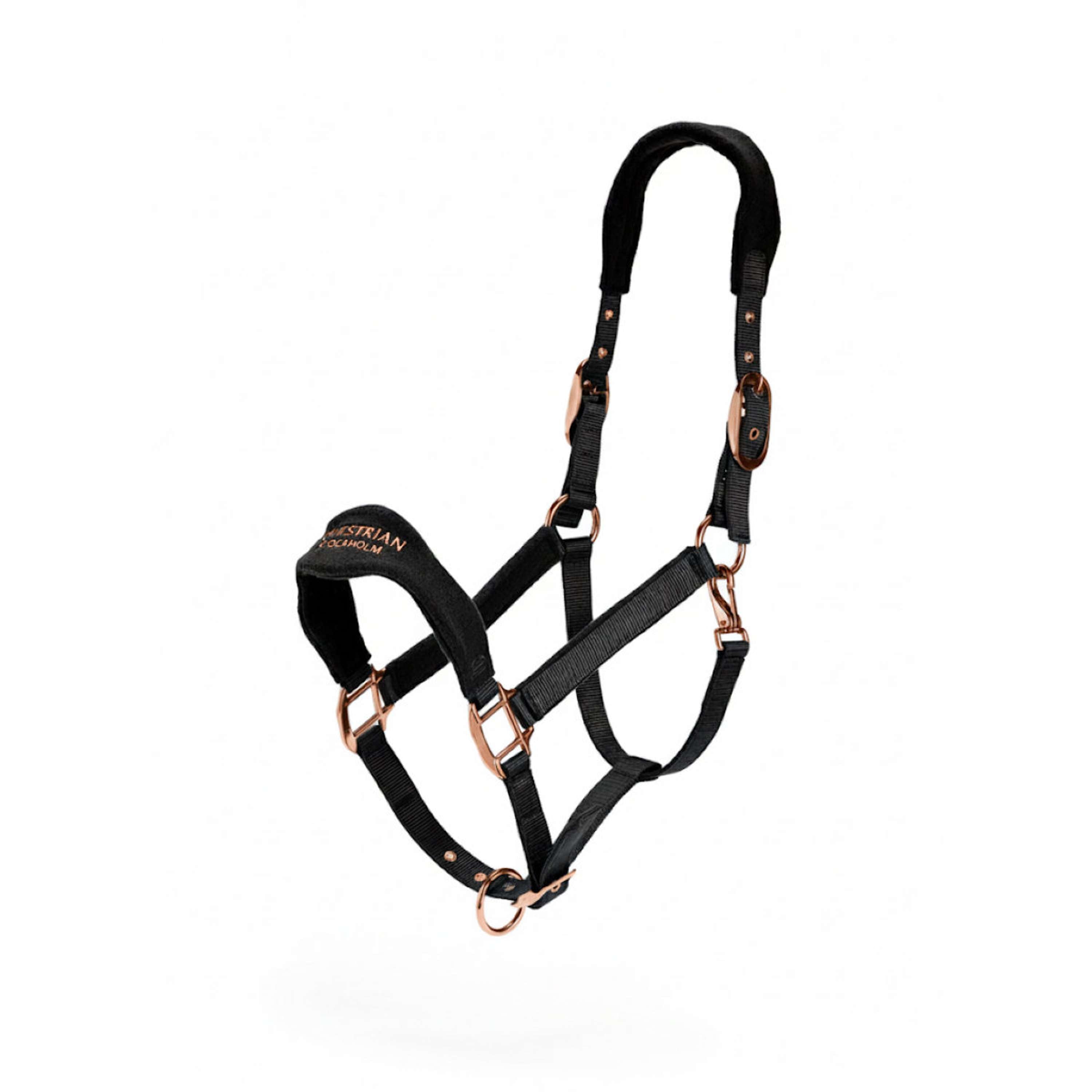 Equestrian Stockholm Cavezza Anatomic Fleece Nero/Blush