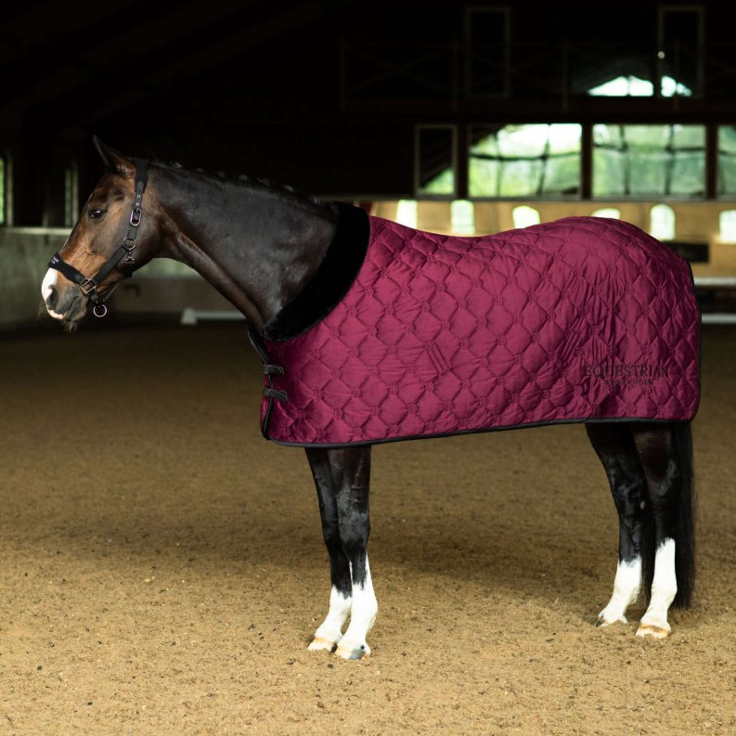 Equestrian Stockholm Coperta in Pile Velvet Merlot