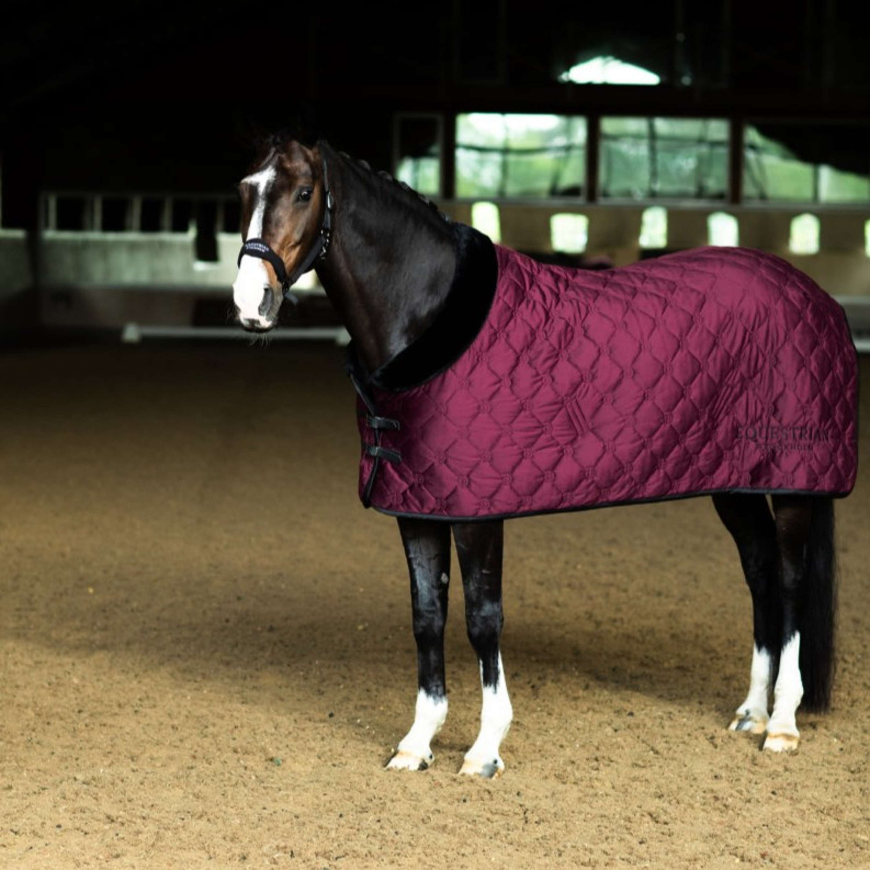 Equestrian Stockholm Coperta in Pile Velvet Merlot
