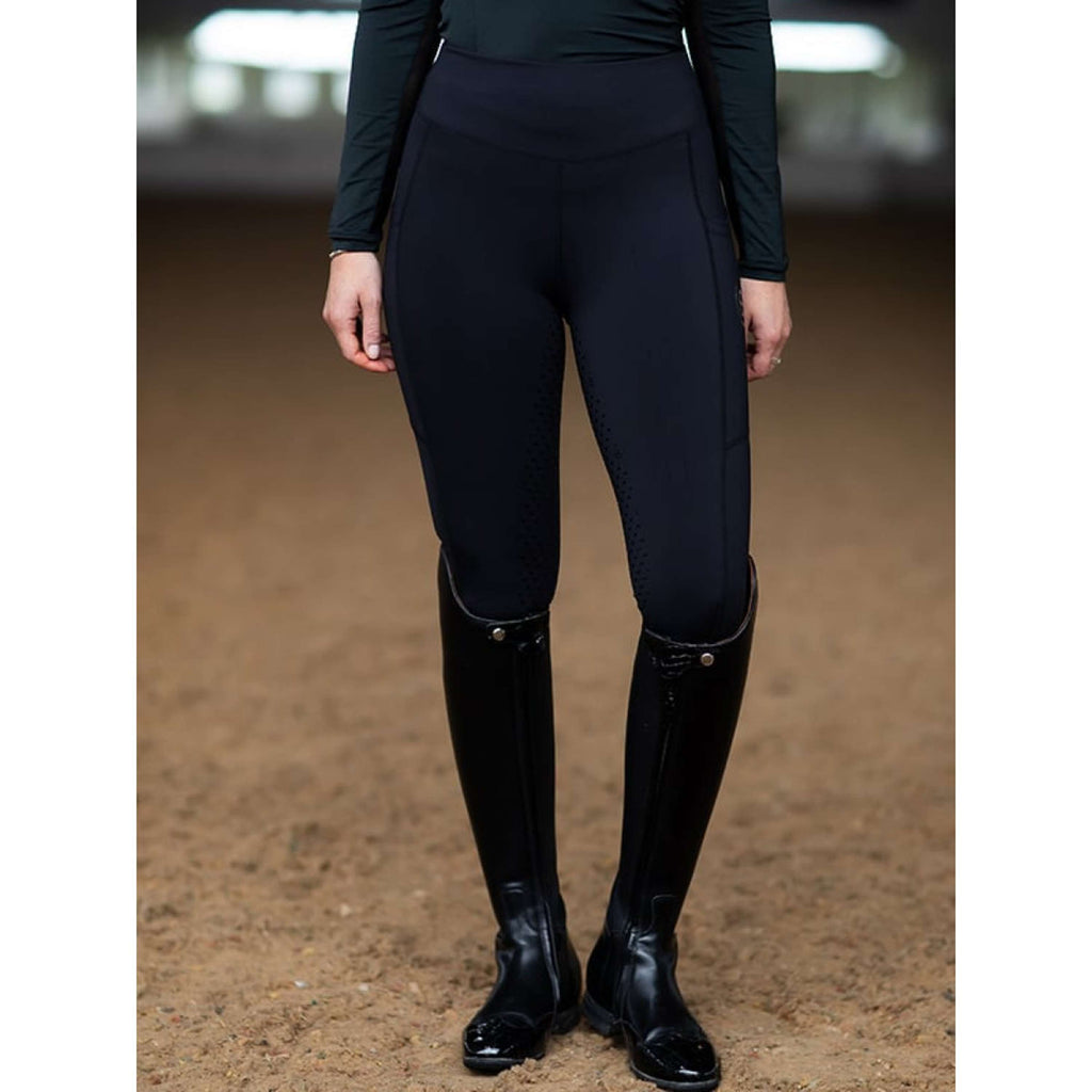 Equestrian Stockholm Leggings da Equitazione Movement Full Grip All Black