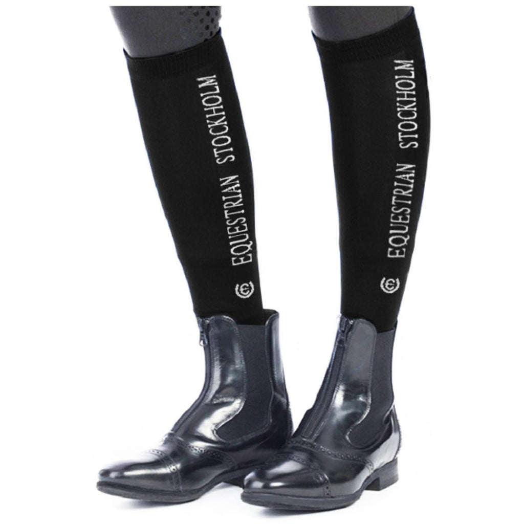 Equestrian Stockholm Calze da Equitazione Bamboo Blend Edizione nera