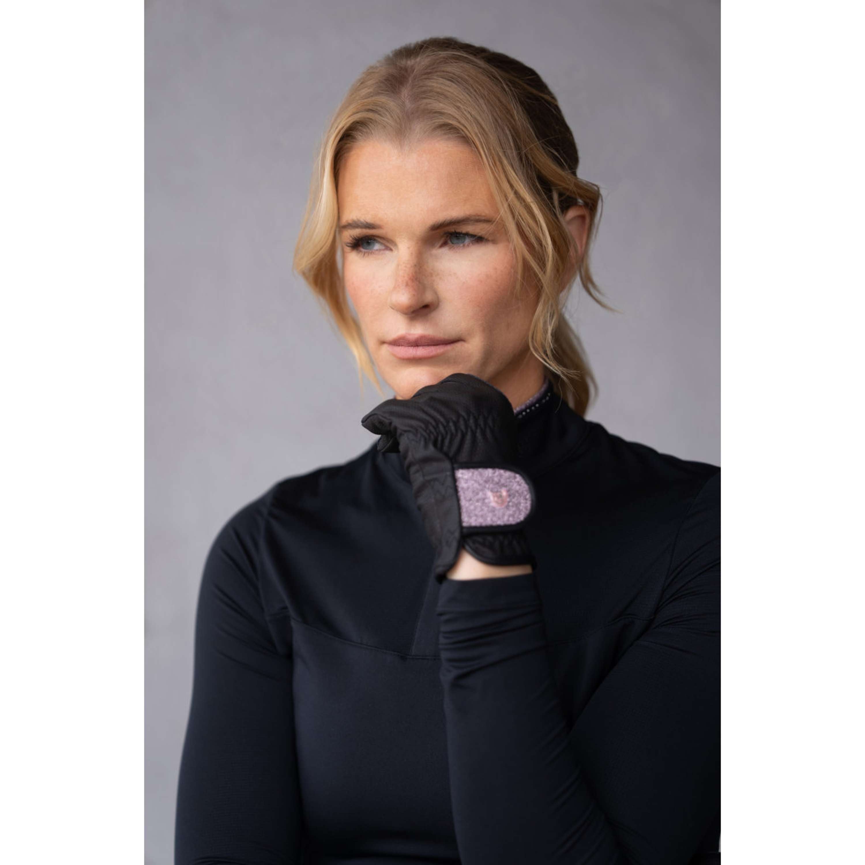 Equestrian Stockholm Guanti da Equitazione Motion Pink Glimmer