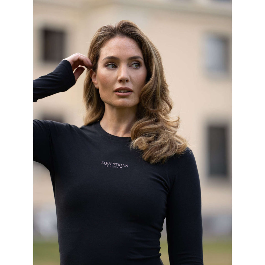 Equestrian Stockholm Maglia Soft Cotton Nero/Blush