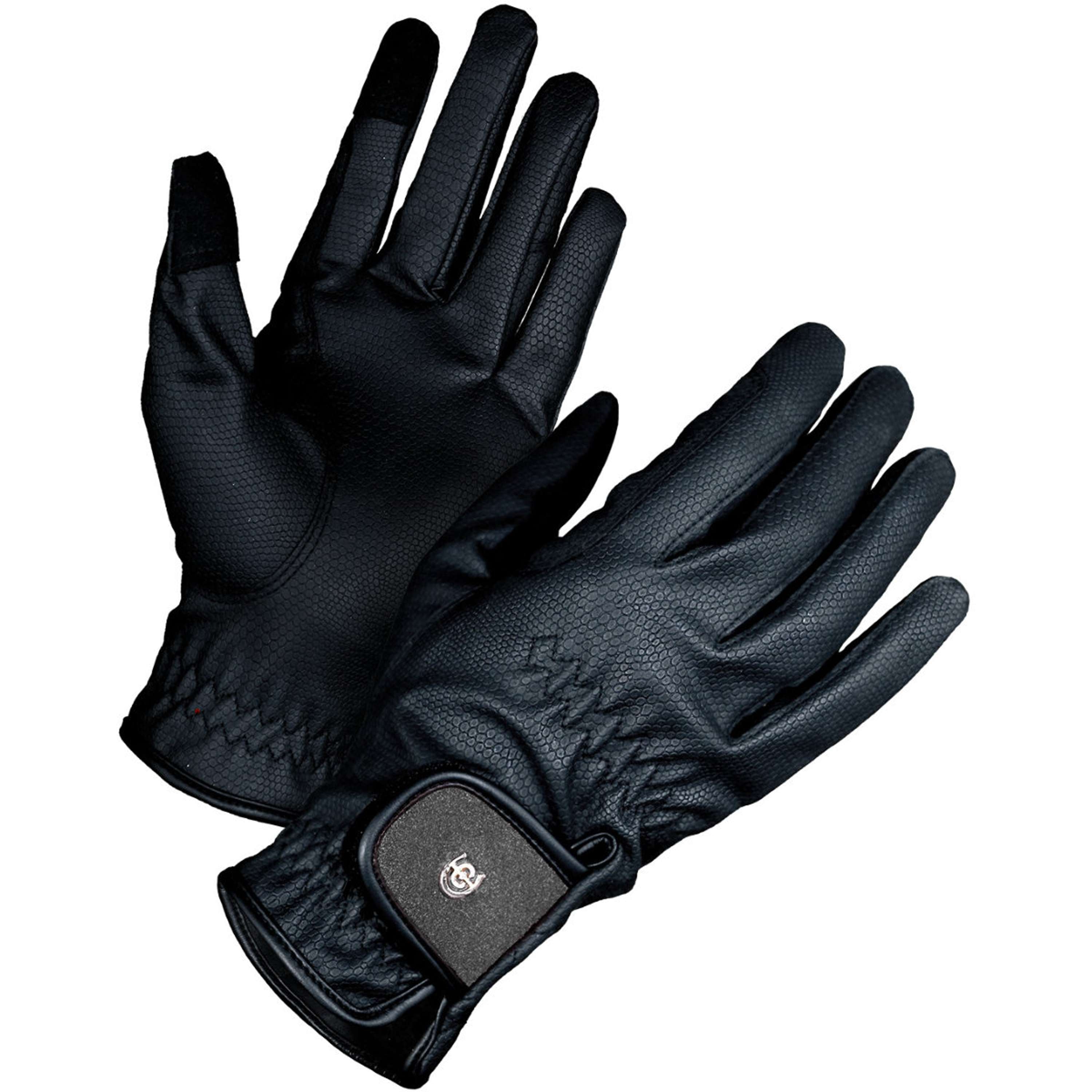 Equestrian Stockholm Guanti da Equitazione Motion All Black Glimmer