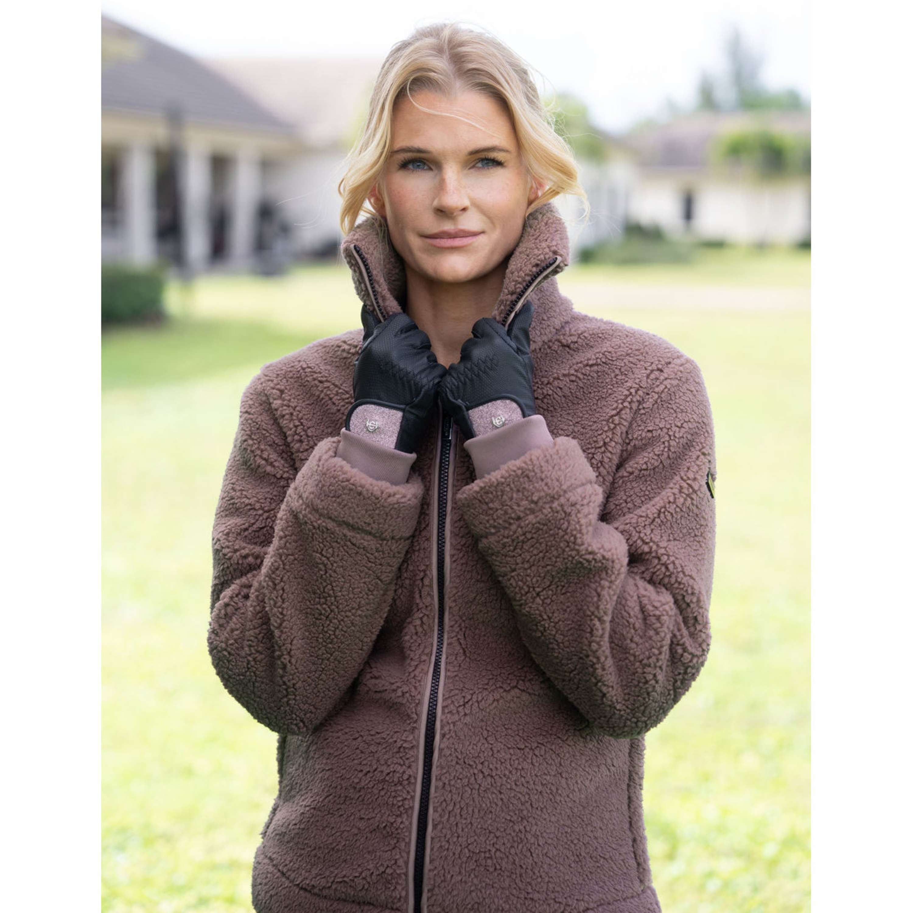 Equestrian Stockholm Giacca in Pile Teddy Blush
