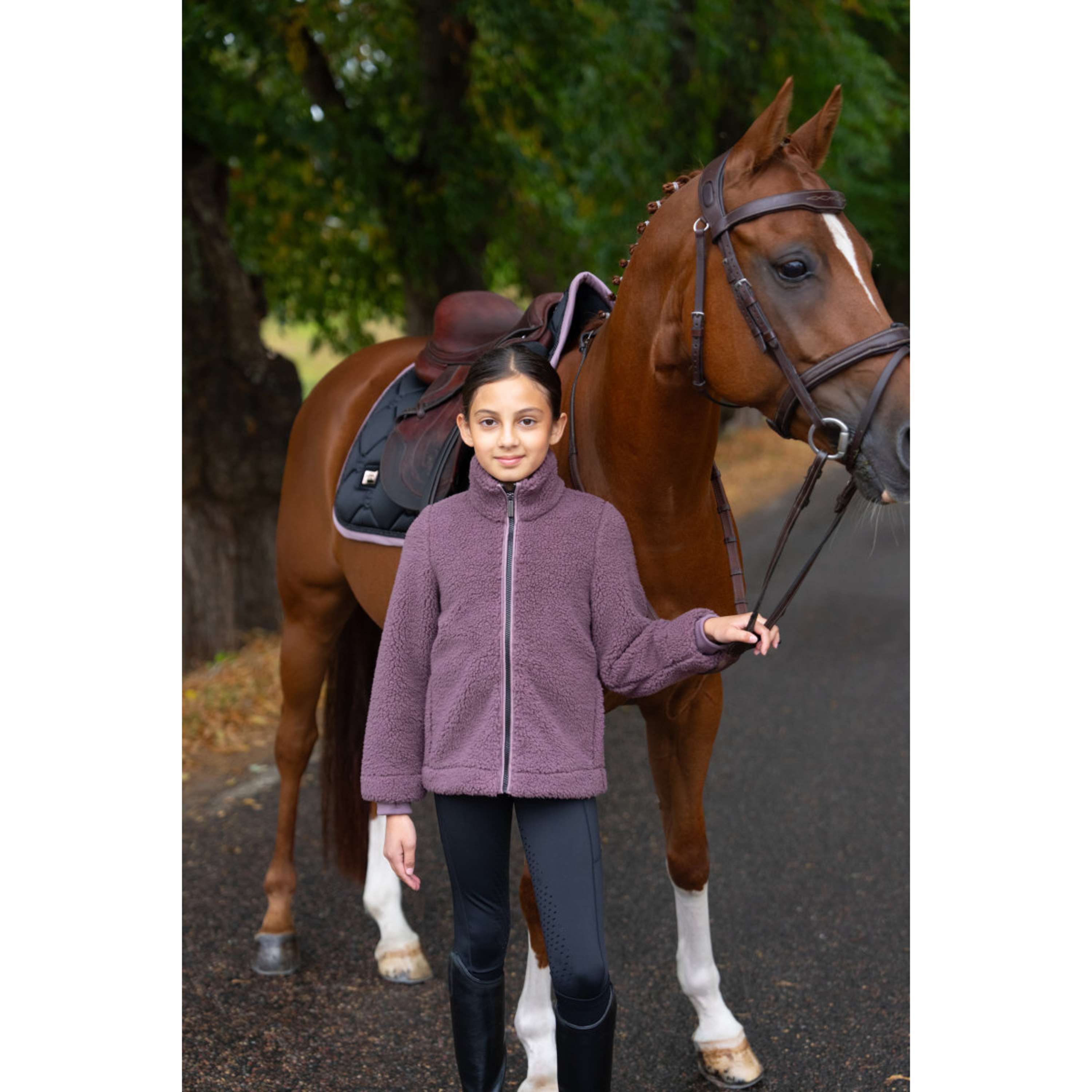 Equestrian Stockholm Giacca in Pile Teddy Young Rider Blush