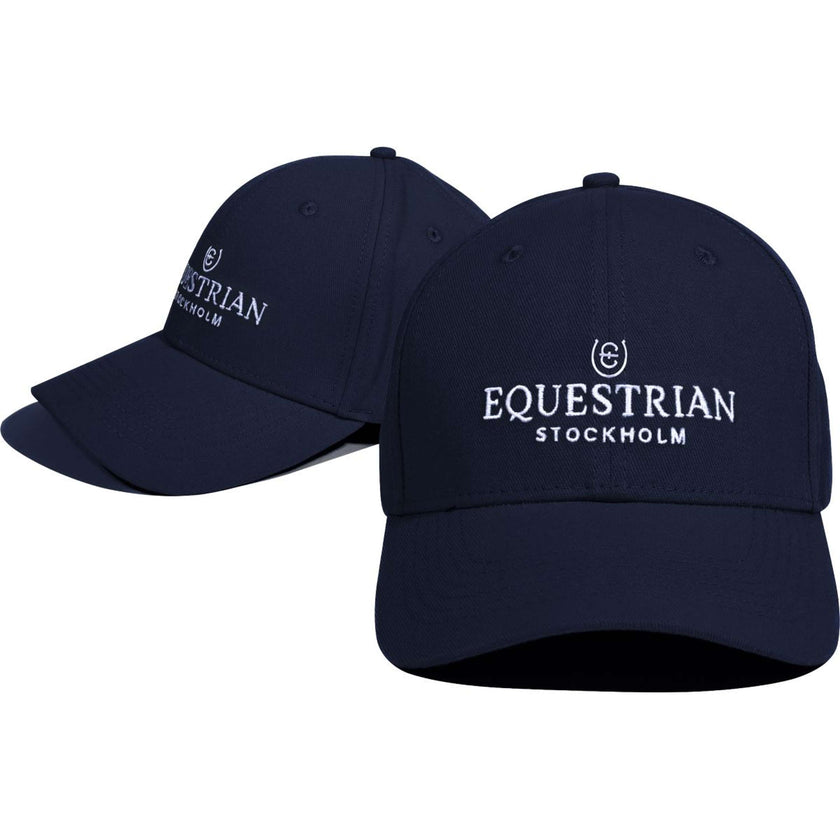 Equestrian Stockholm Cappello Logo Blu marino/bianco