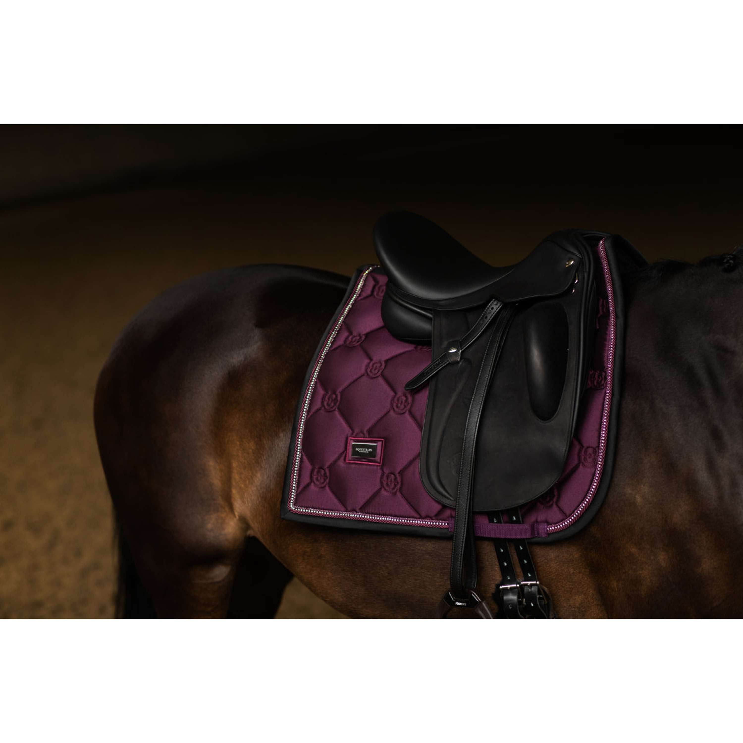 Equestrian Stockholm Sottosella Crystal Shine Dressage Mauve Wine