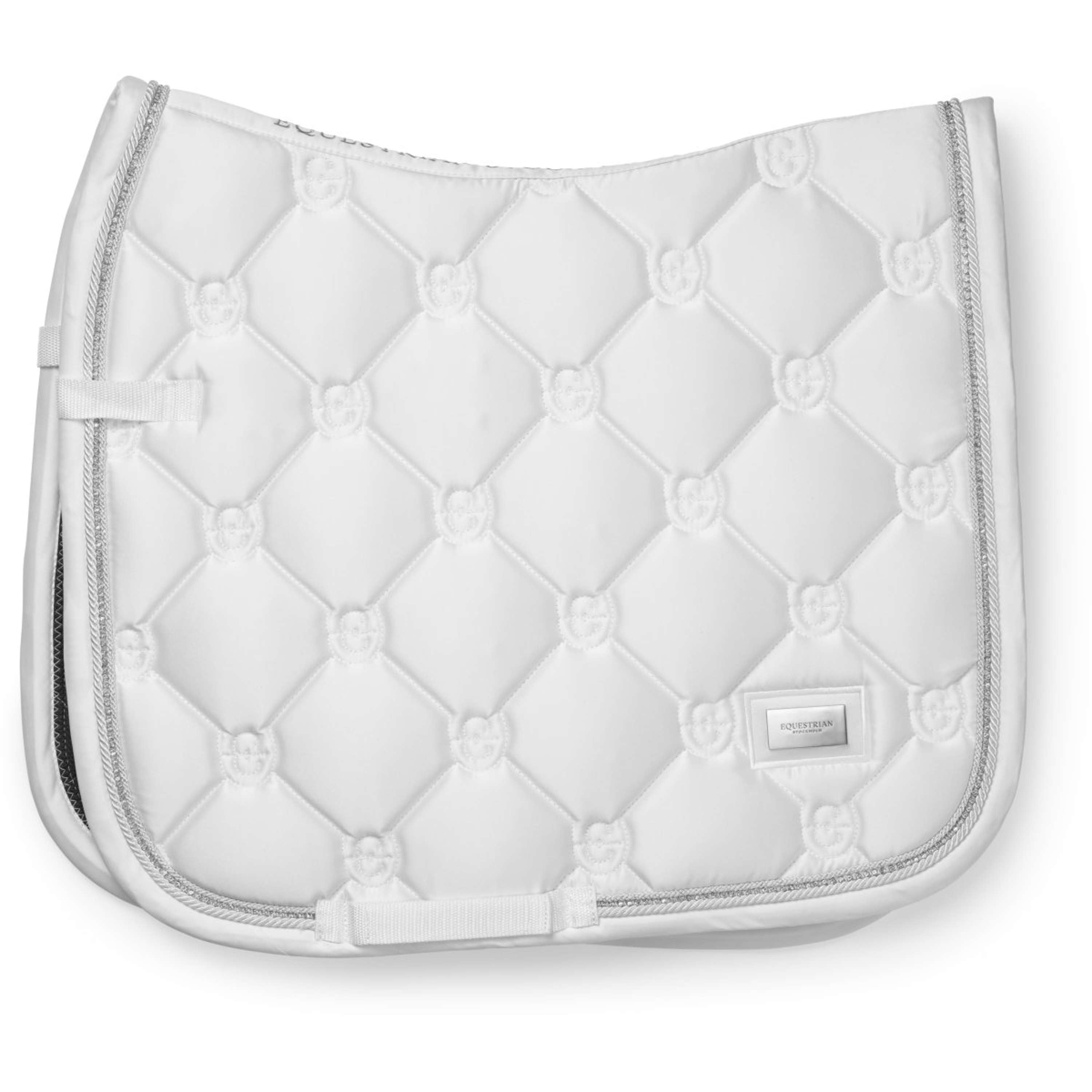 Equestrian Stockholm Sottosella Crystal Shine Dressage Bianco
