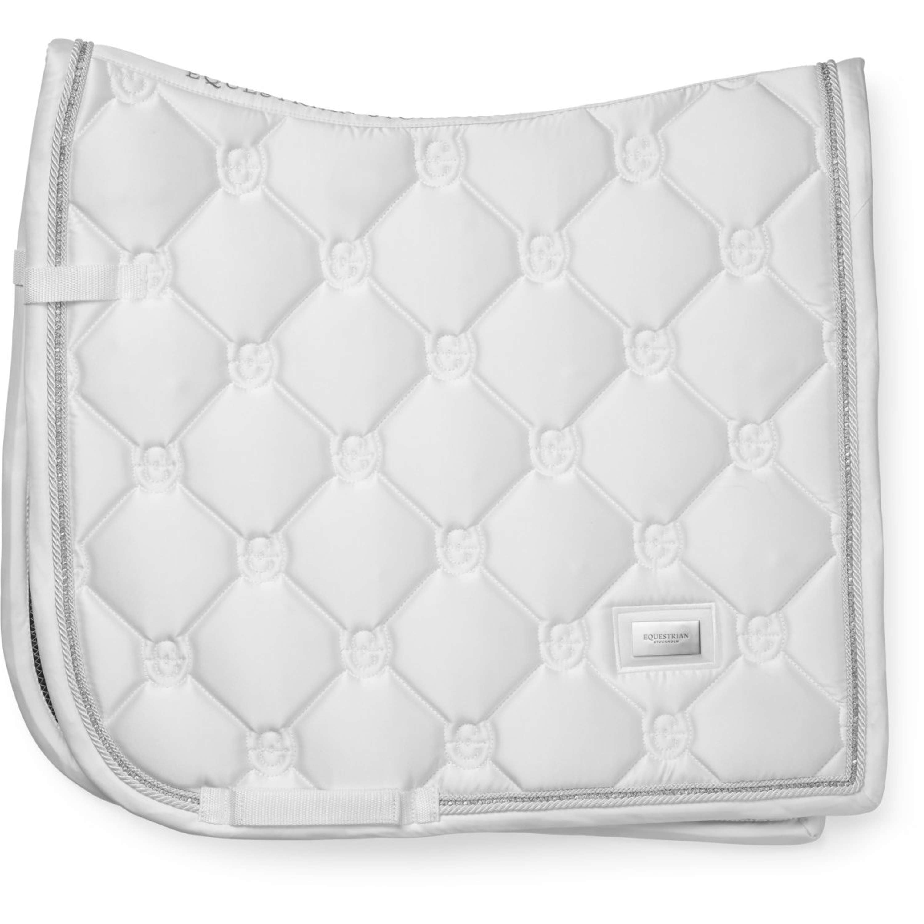 Equestrian Stockholm Sottosella Crystal Shine Dressage Bianco