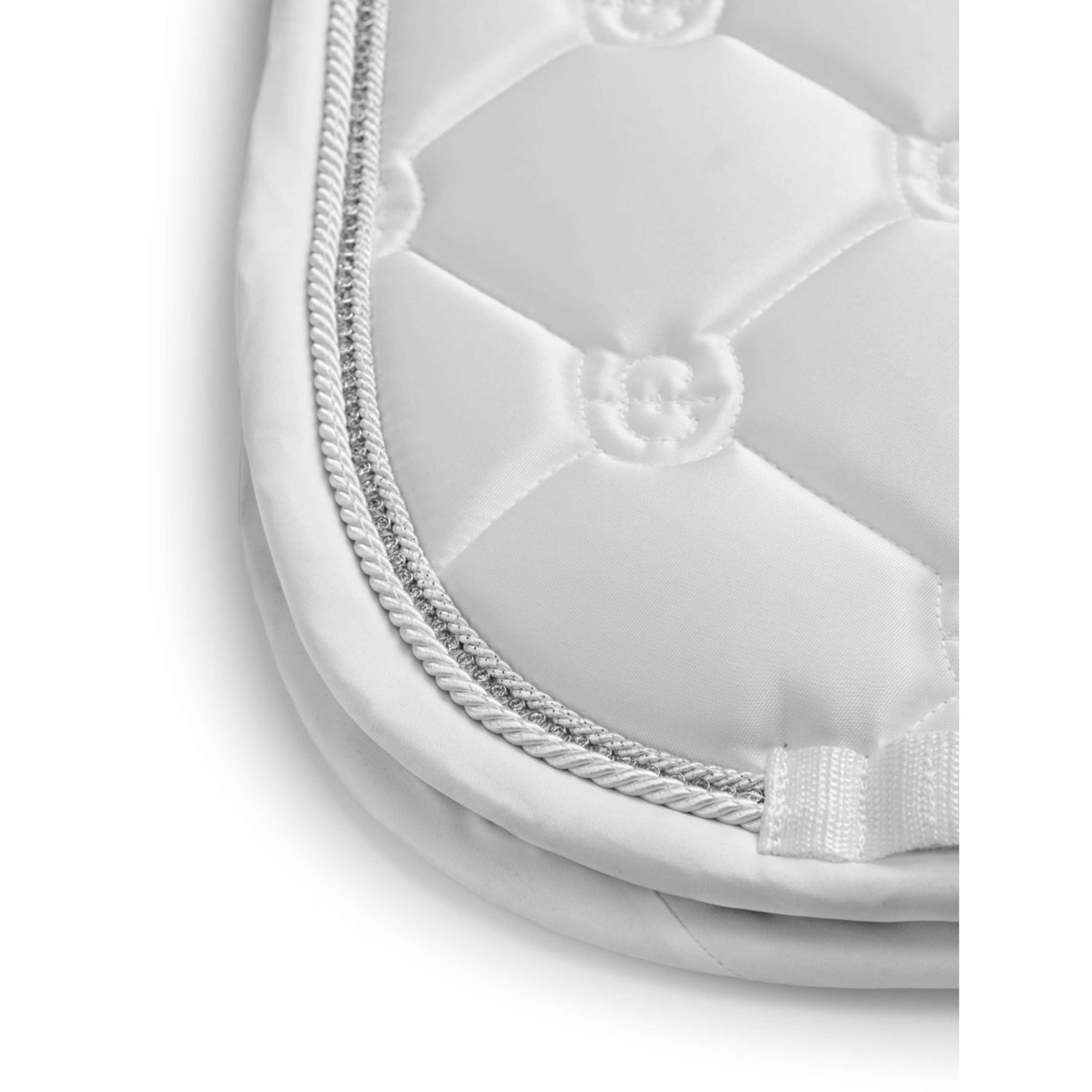 Equestrian Stockholm Sottosella Crystal Shine Dressage Bianco