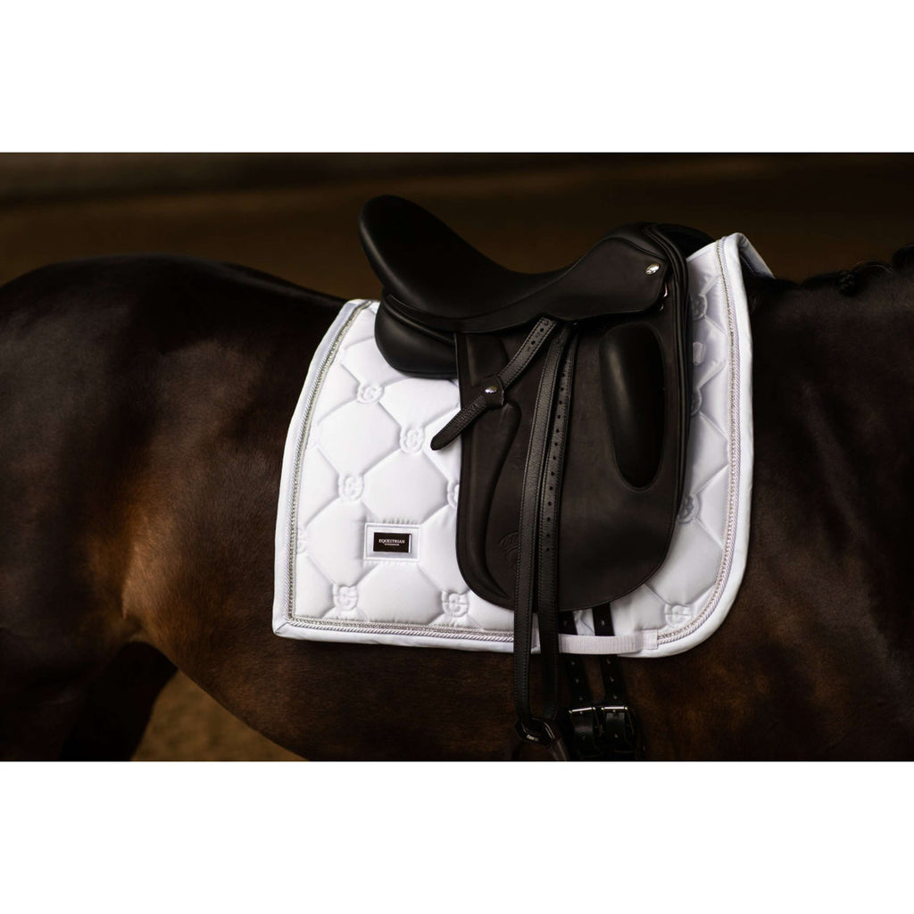 Equestrian Stockholm Sottosella Crystal Shine Dressage Bianco