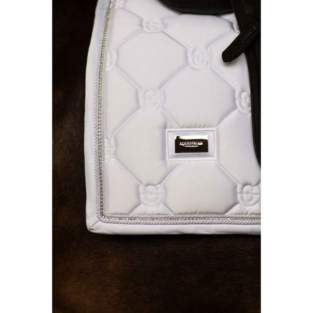 Equestrian Stockholm Sottosella Crystal Shine Dressage Bianco
