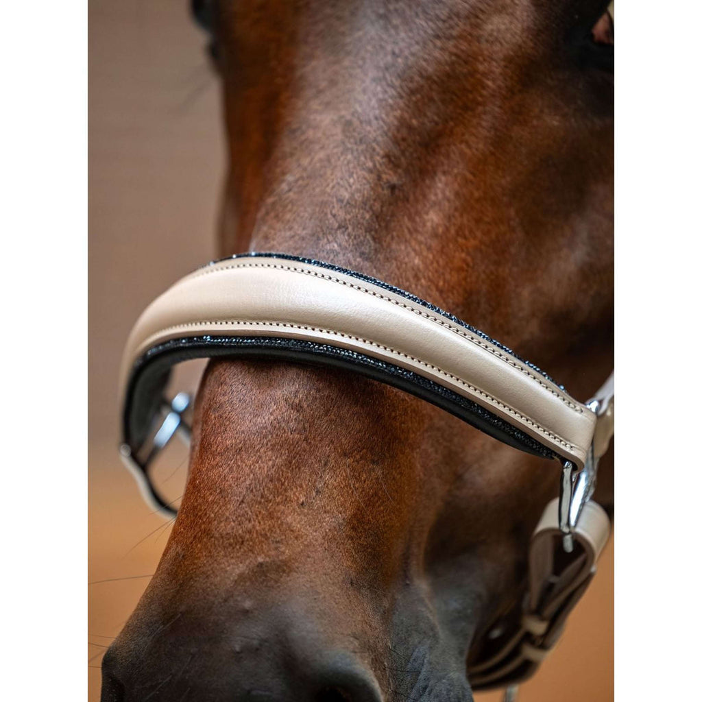 Equestrian Stockholm Cavezza Glimmer Leather Anatomic Sand