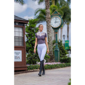 Equestrian Stockholm Maglietta da Competizione Crystal Champion Bianco/Dark Violet