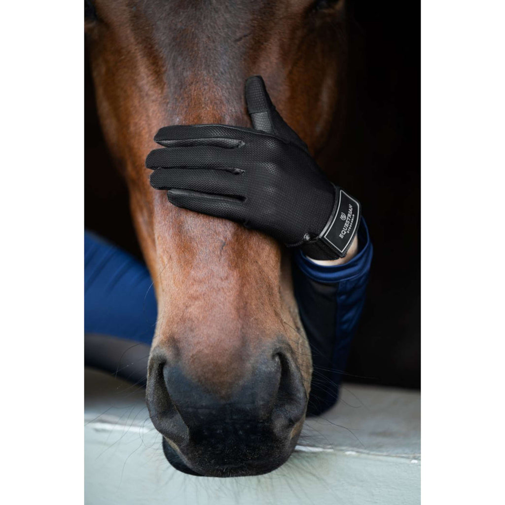 Equestrian Stockholm Guanti da Equitazione Summer Edizione nera