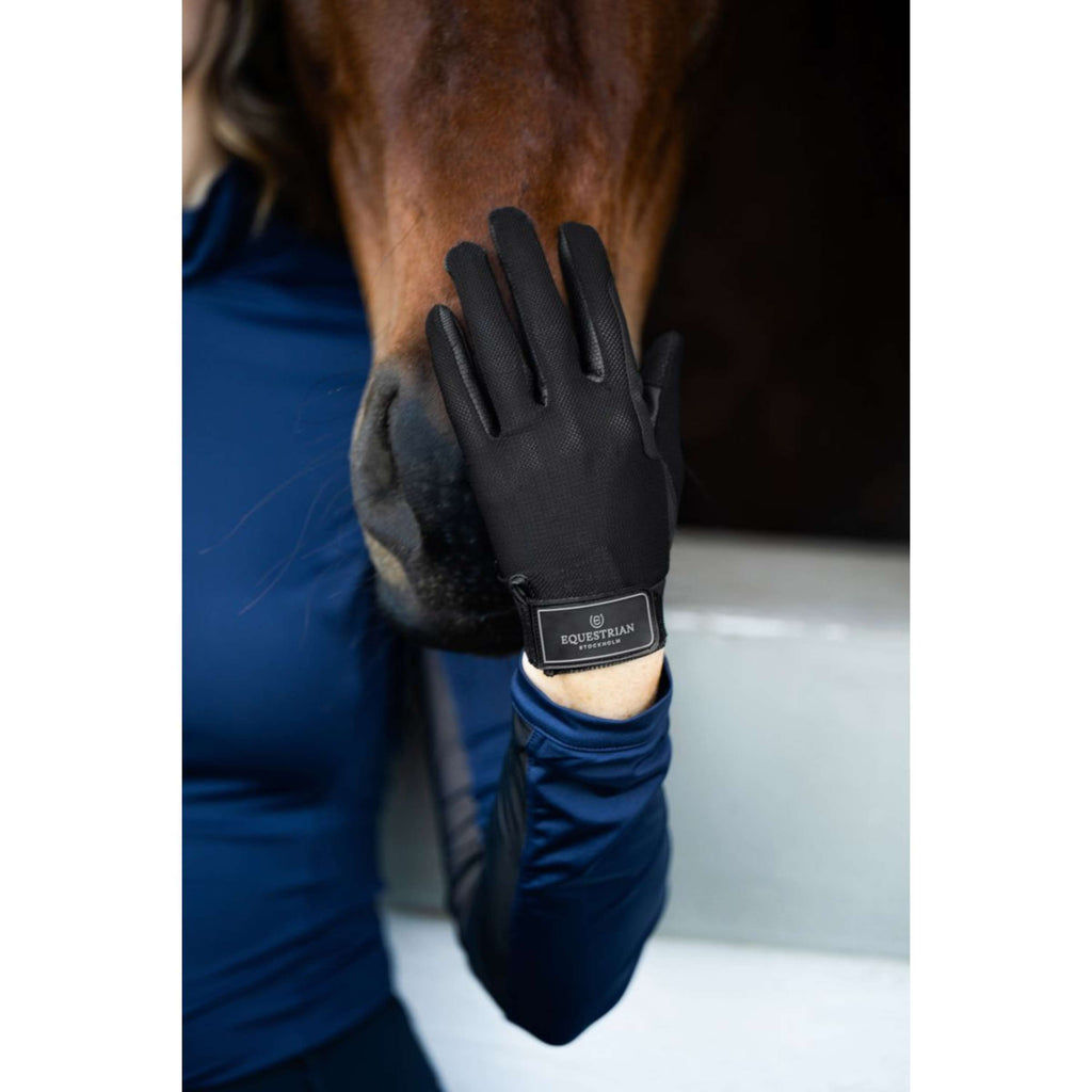 Equestrian Stockholm Guanti da Equitazione Summer Edizione nera