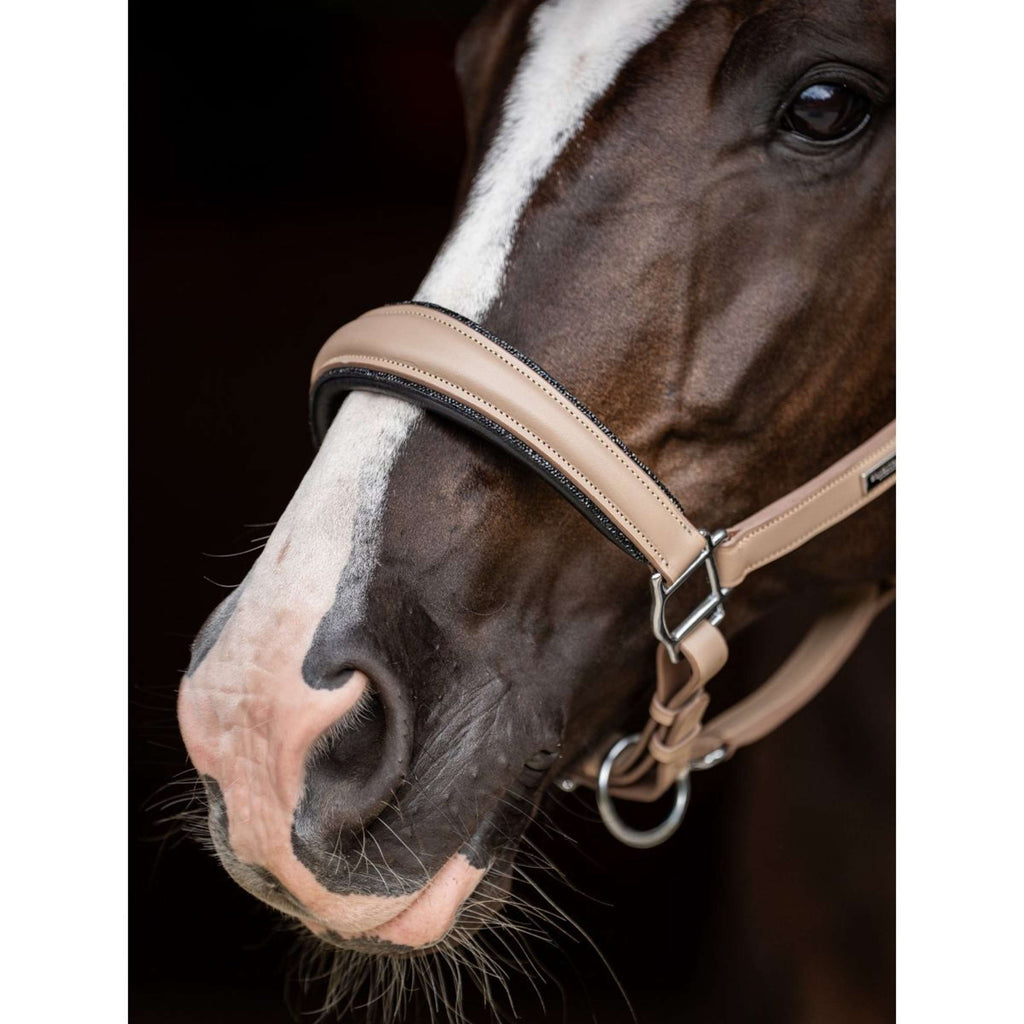 Equestrian Stockholm Cavezza Glimmer Leather Anatomic Sand