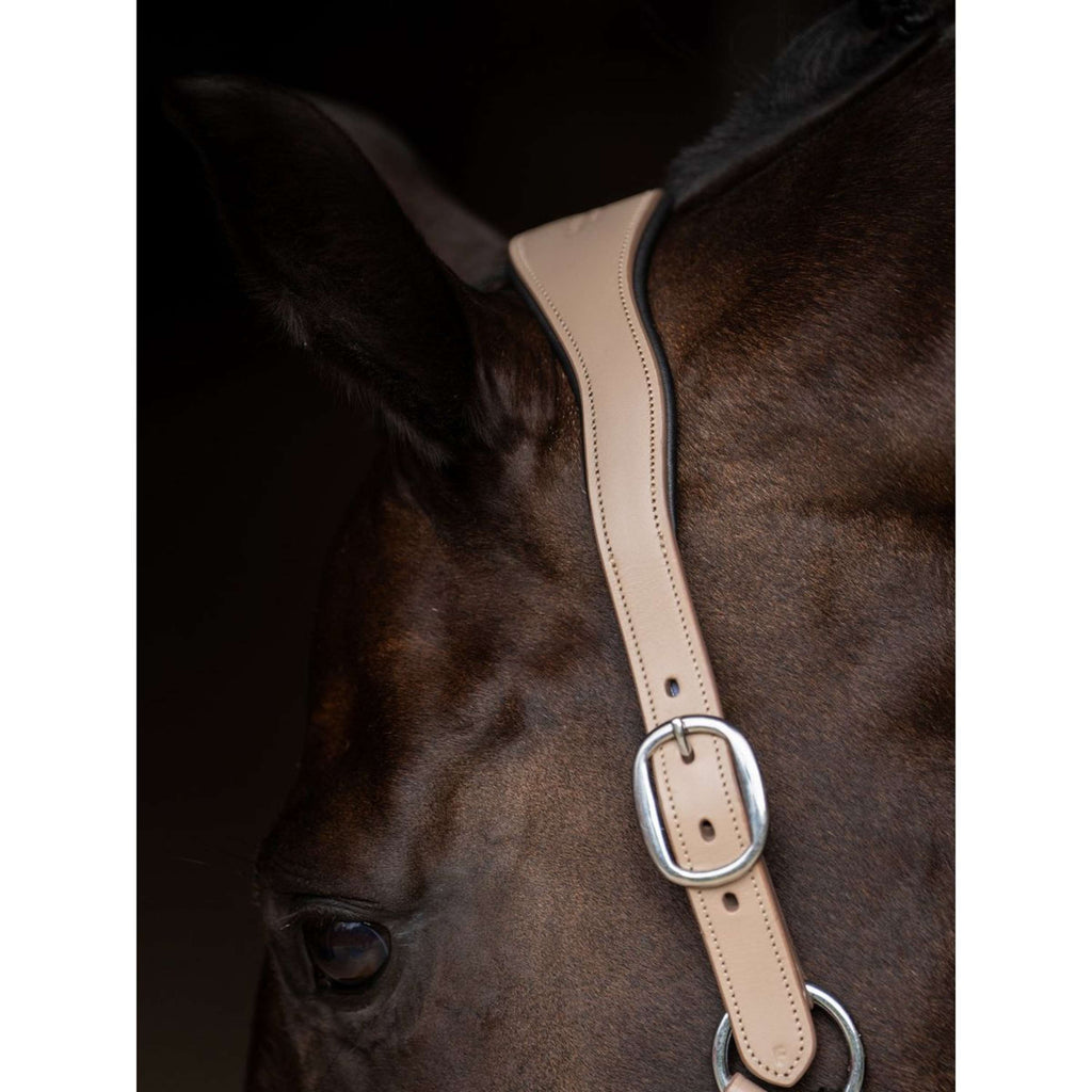 Equestrian Stockholm Cavezza Glimmer Leather Anatomic Sand