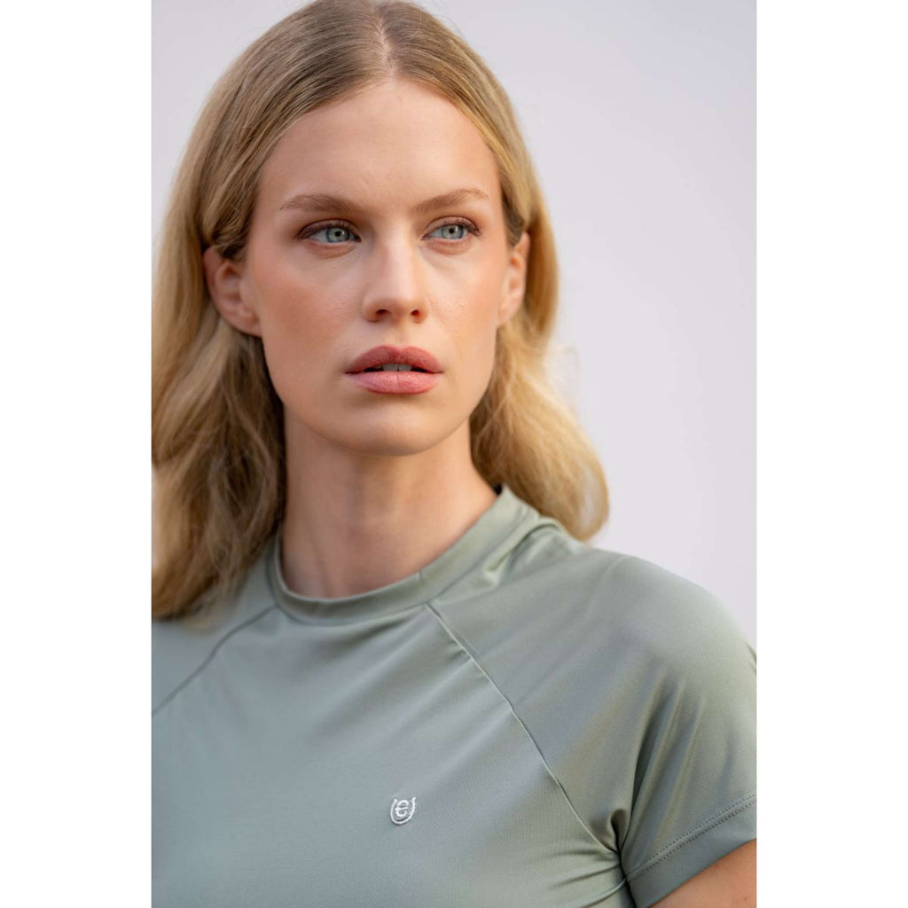 Equestrian Stockholm Maglietta Dynamic Short Sleeve Pistachio White