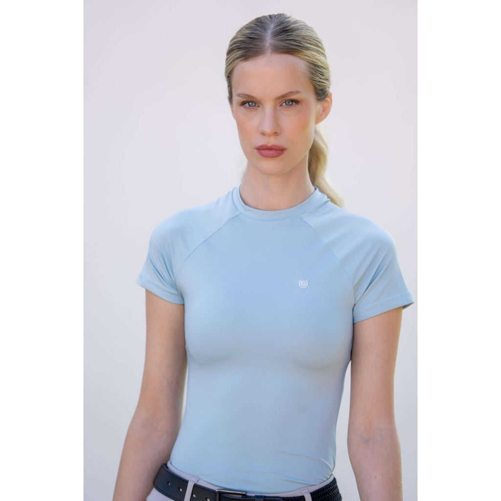 Equestrian Stockholm Maglietta Dynamic Short Sleeve Ice Blue