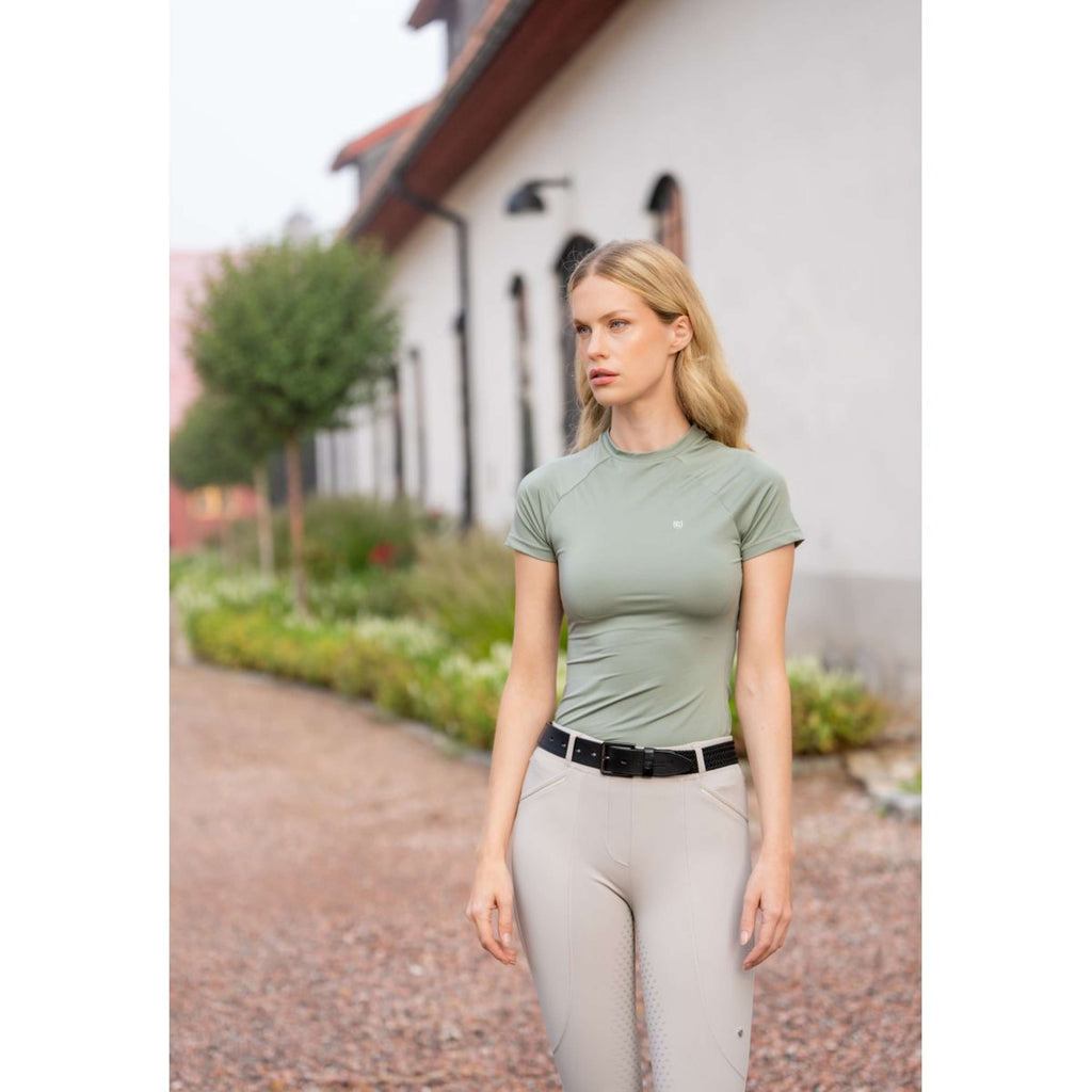 Equestrian Stockholm Maglietta Dynamic Short Sleeve Pistachio White