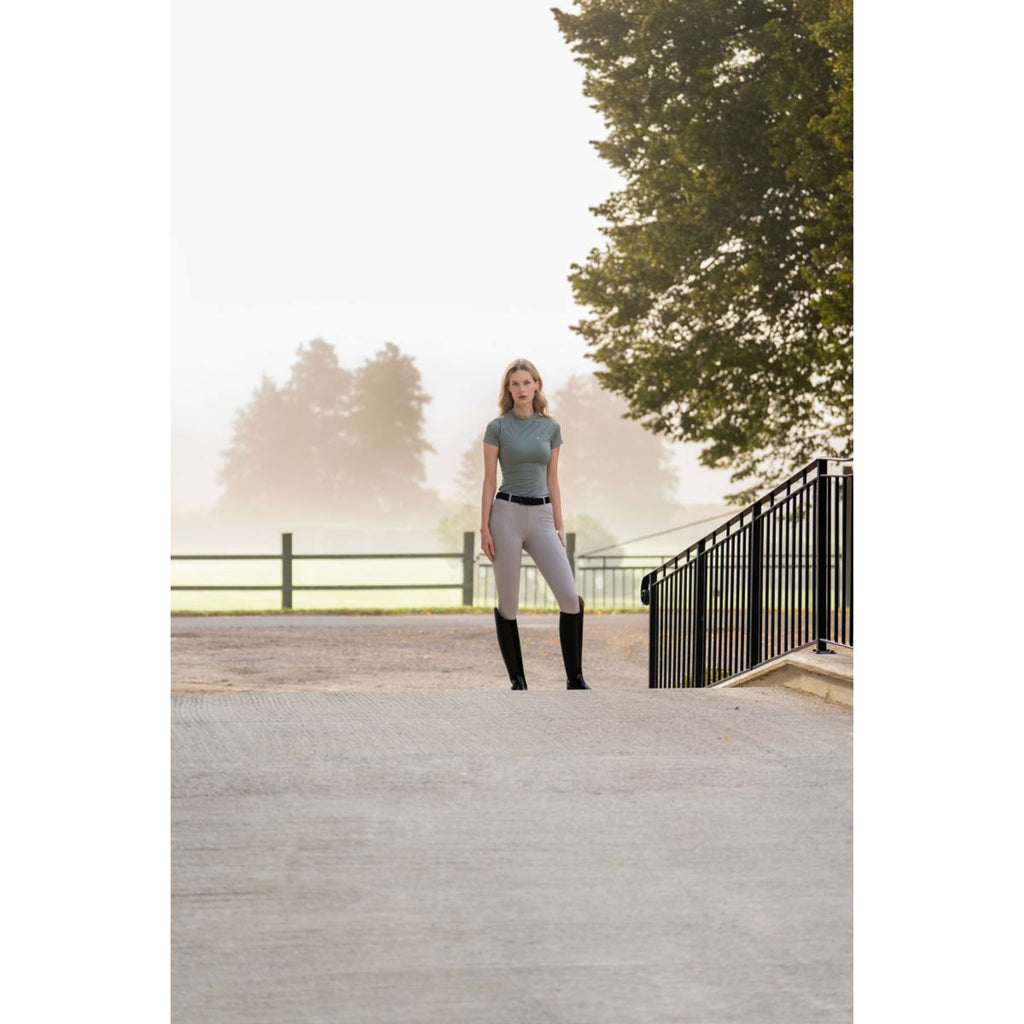 Equestrian Stockholm Maglietta Dynamic Short Sleeve Pistachio White