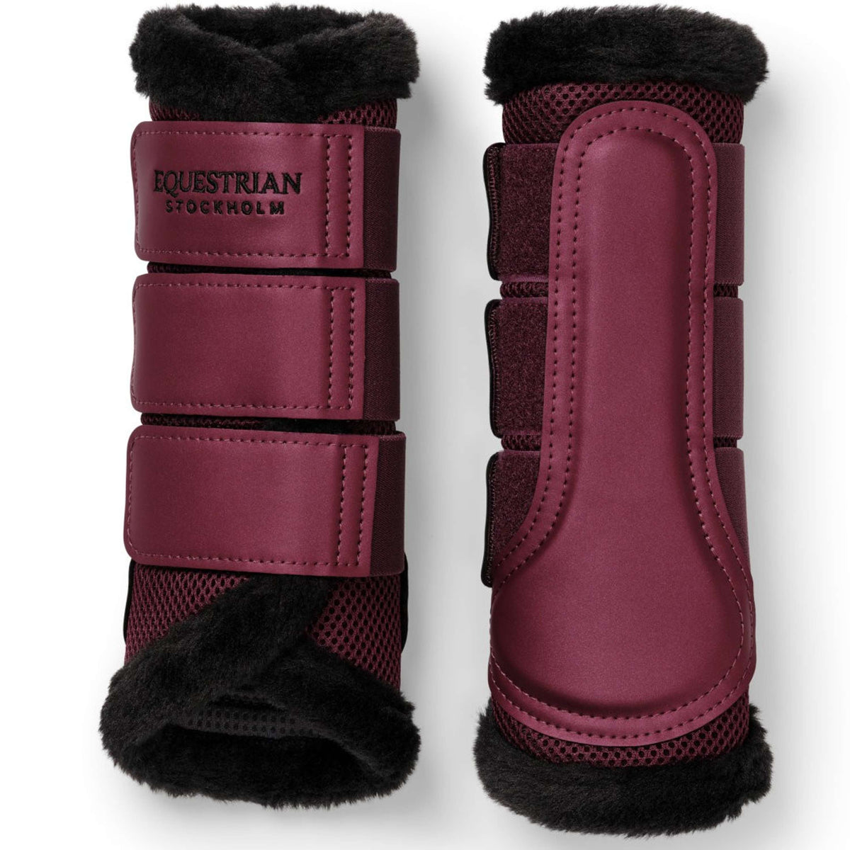 Equestrian Stockholm Parastinchi Fur Mesh Merlot
