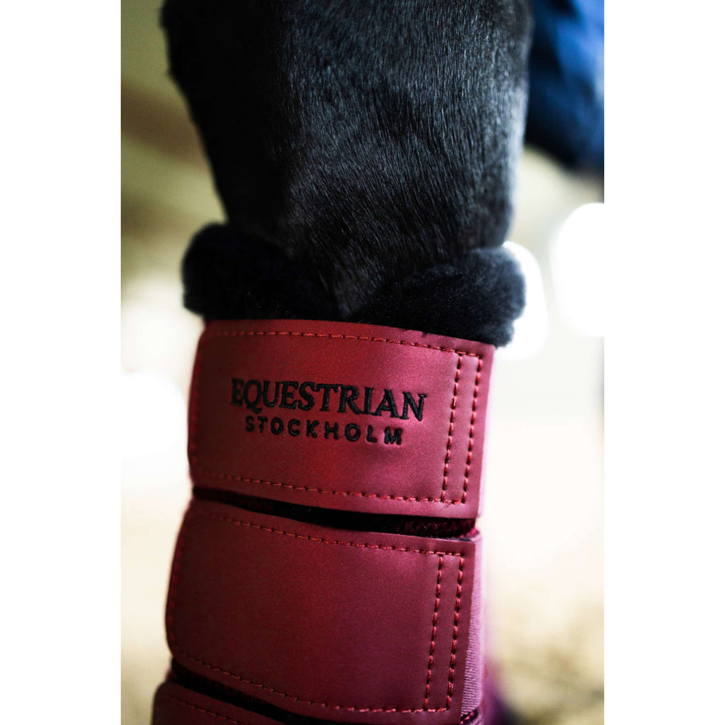 Equestrian Stockholm Parastinchi Fur Mesh Merlot
