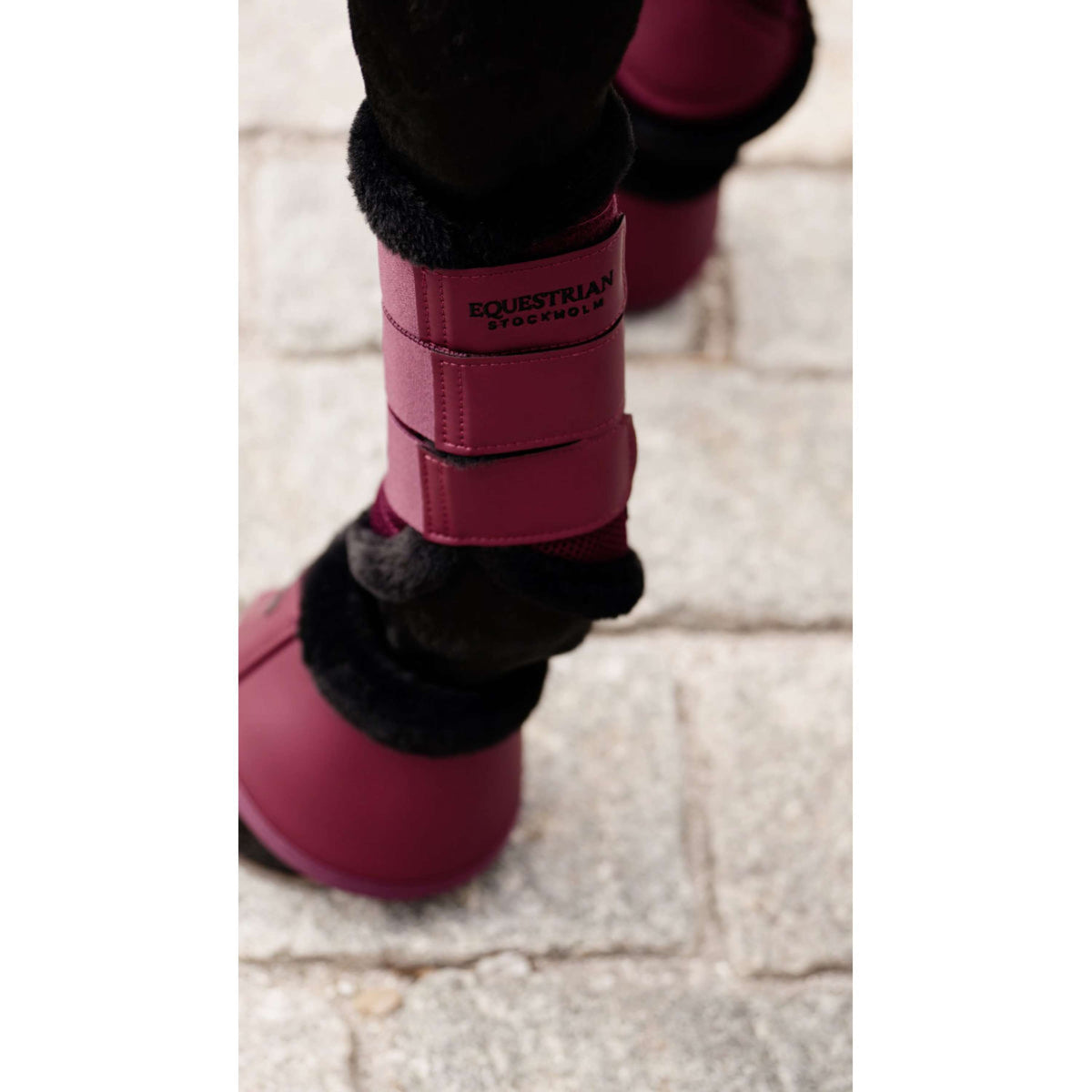 Equestrian Stockholm Parastinchi Fur Mesh Merlot