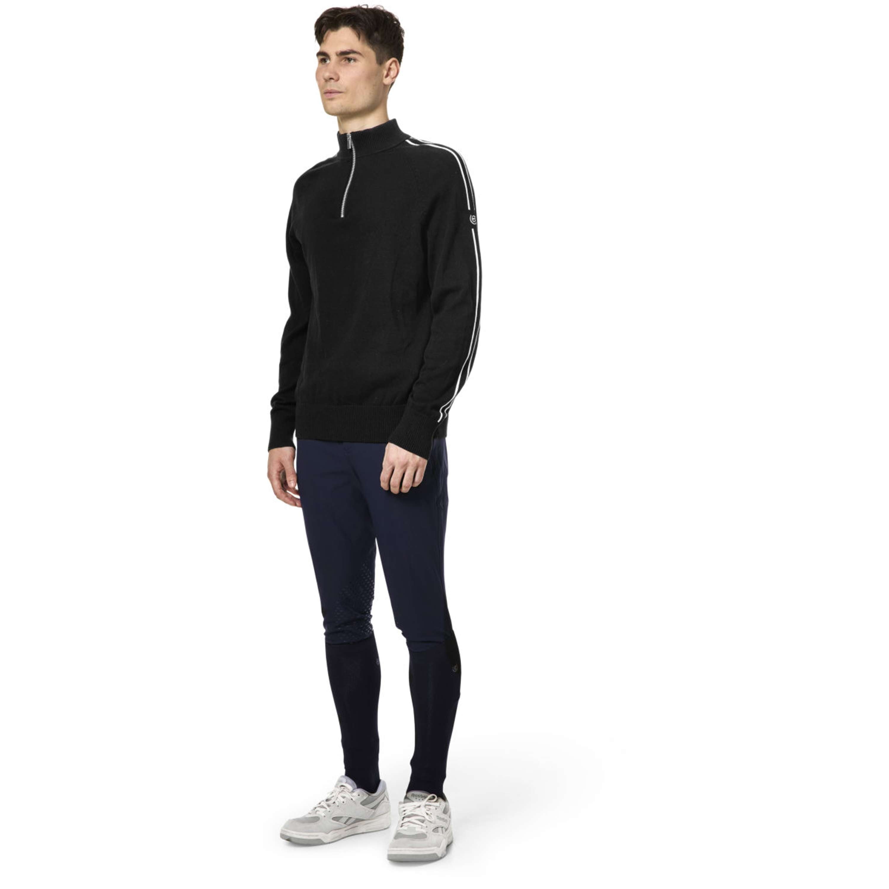 Equestrian Stockholm Knitted Zip Top Uomini Nero