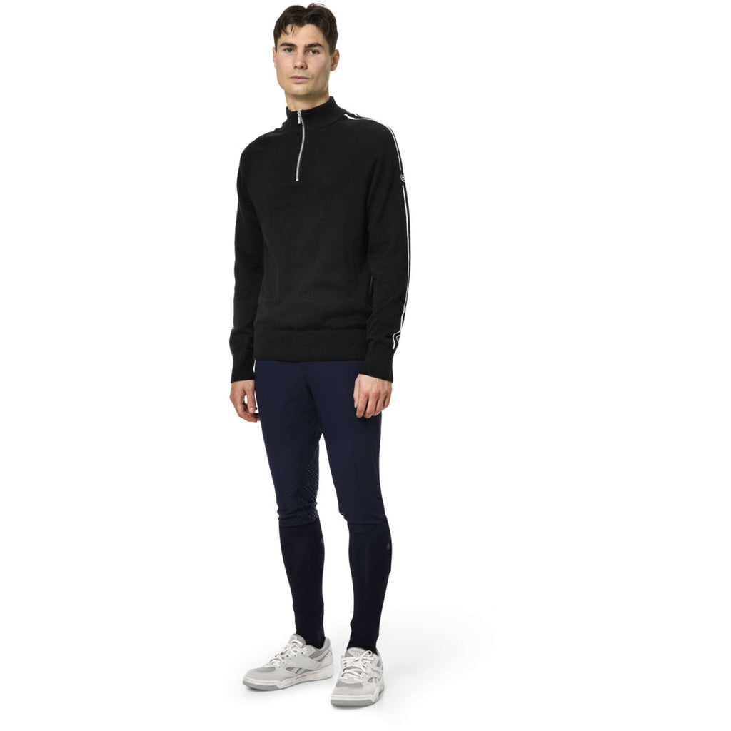 Equestrian Stockholm Knitted Zip Top Uomini Nero
