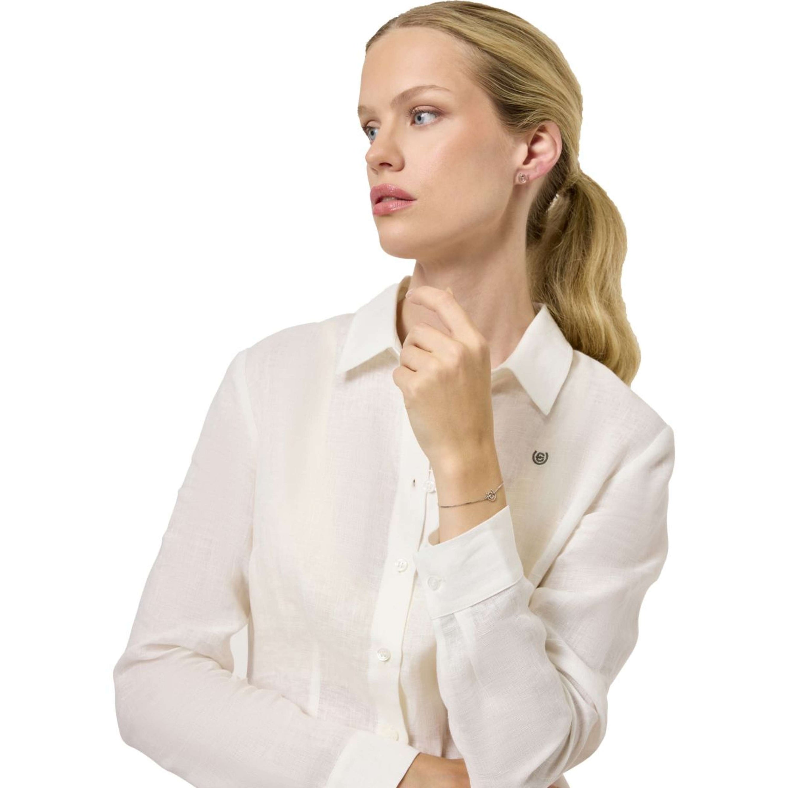 Equestrian Stockholm Maglietta Linen Bianco