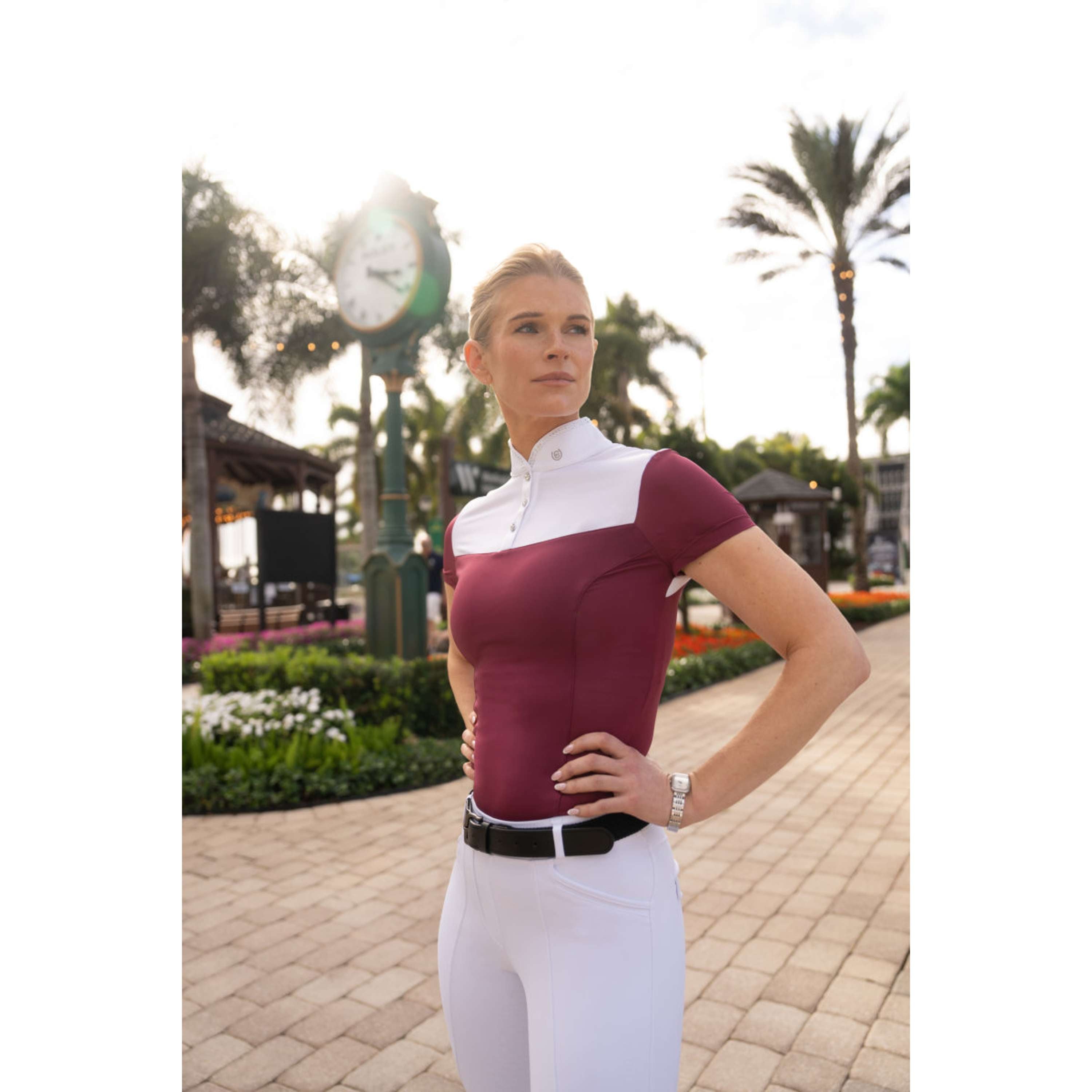Equestrian Stockholm Maglietta da Competizione Revenew Merlot