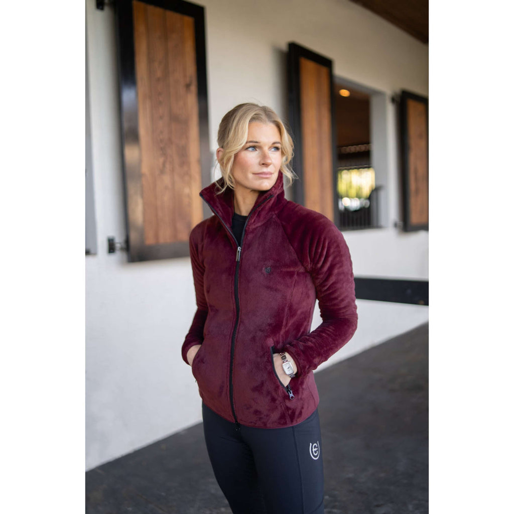 Equestrian Stockholm Giacca in Pile Velvet Merlot