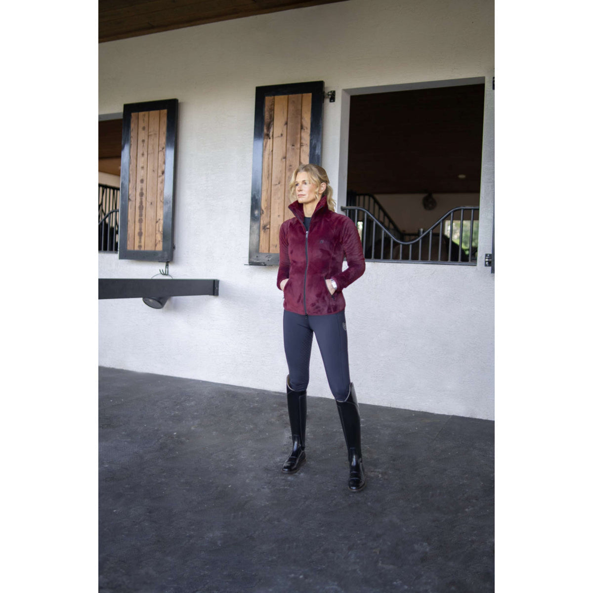 Equestrian Stockholm Giacca in Pile Velvet Merlot