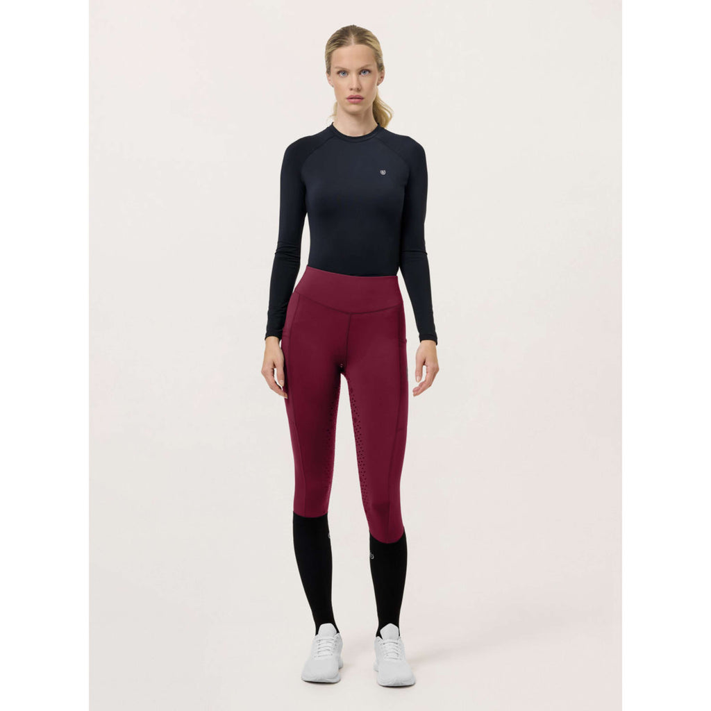 Equestrian Stockholm Leggings da Equitazione Movement Full Grip Merlot