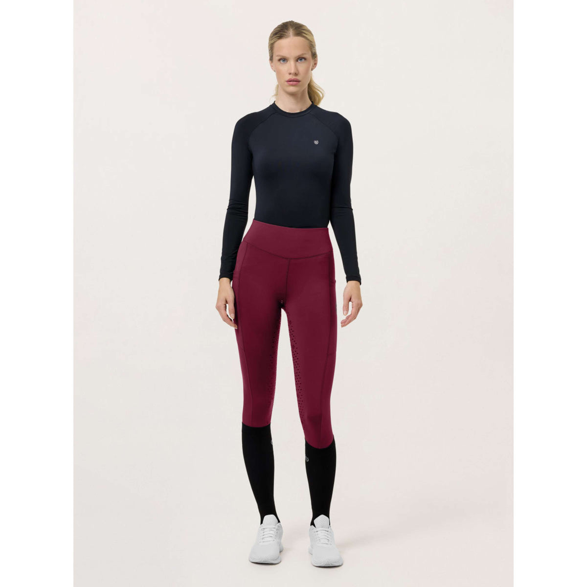 Equestrian Stockholm Leggings da Equitazione Movement Full Grip Merlot