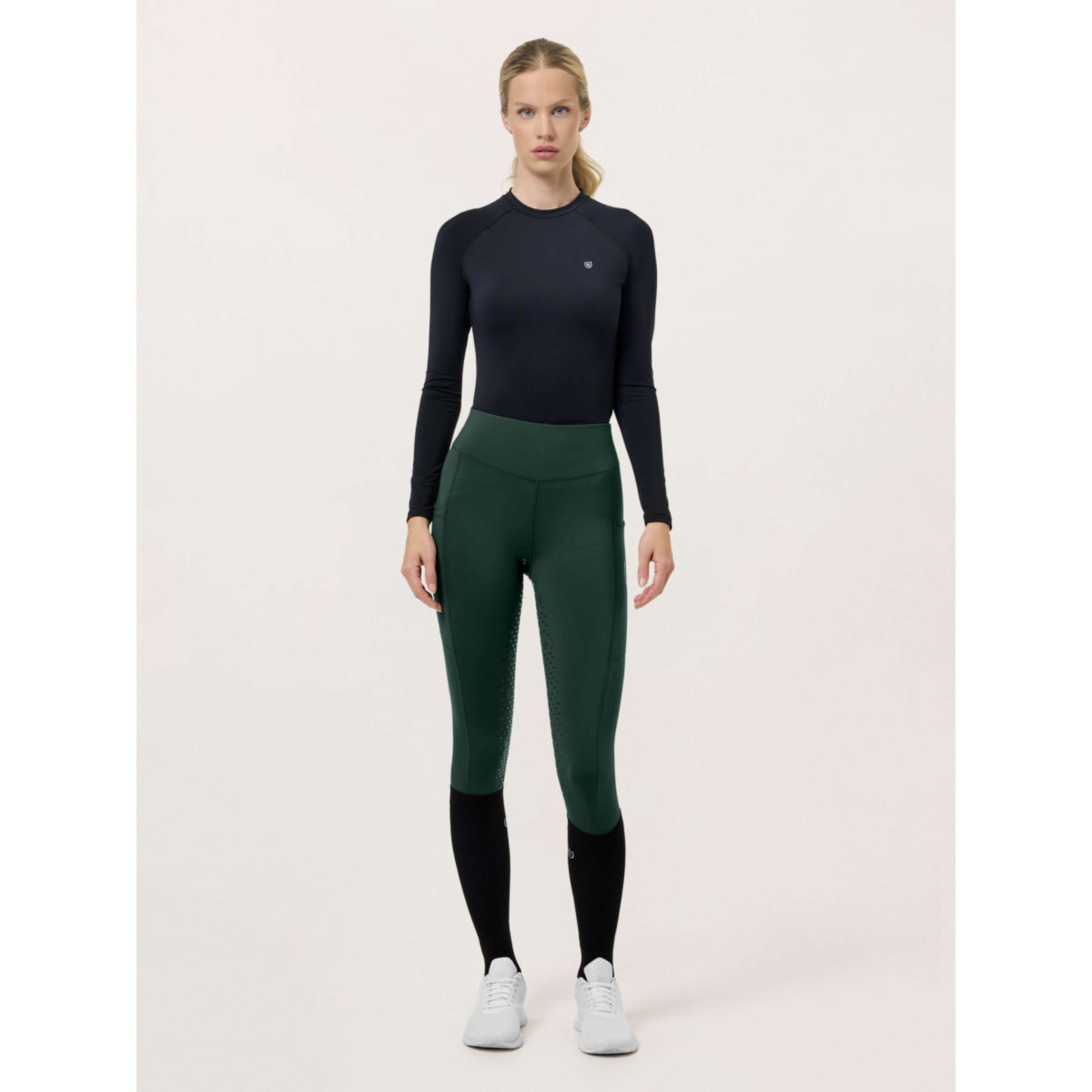 Equestrian Stockholm Leggings da Equitazione Movement Full Grip Sycamore Green