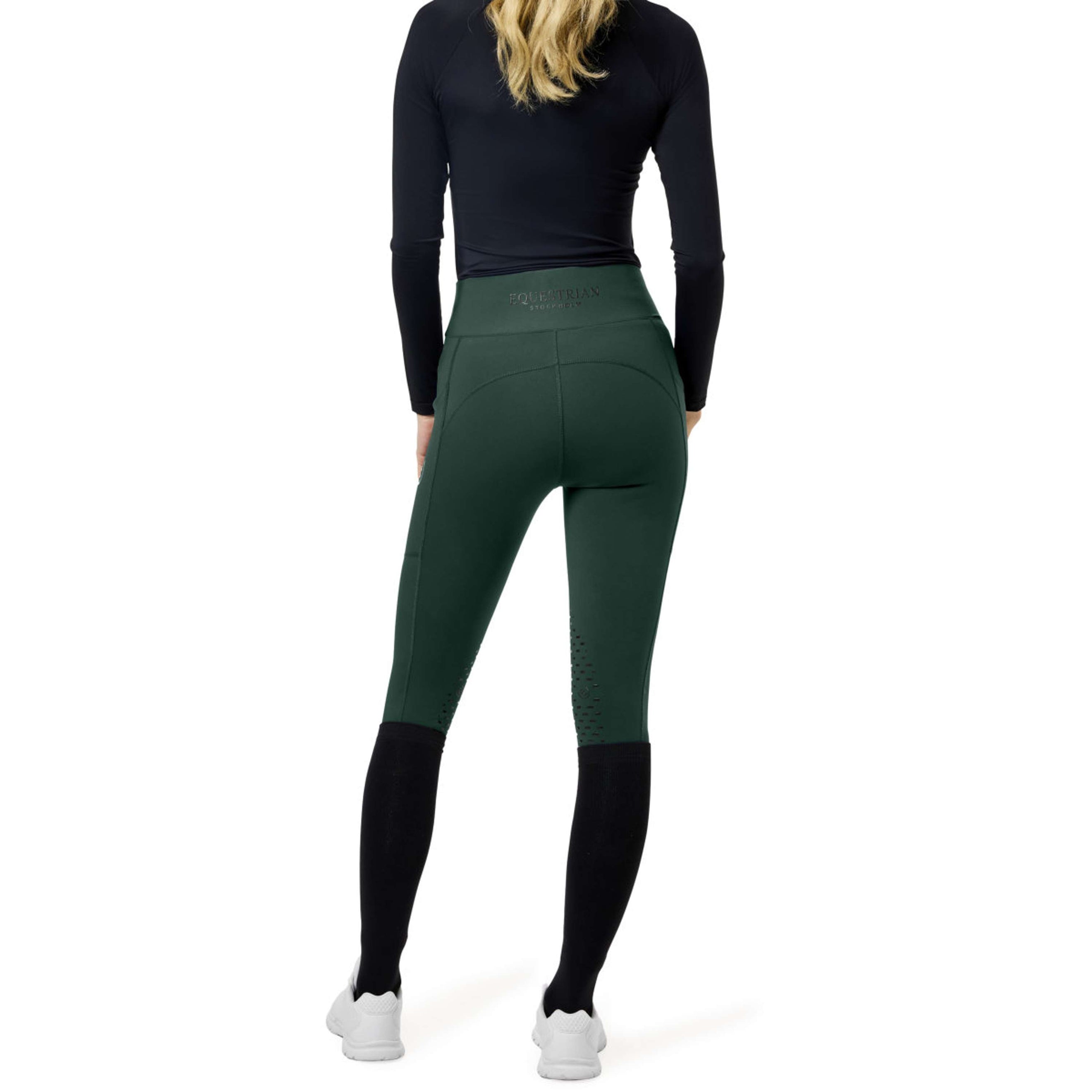Equestrian Stockholm Leggings da Equitazione Movement Full Grip Sycamore Green Equestrian Stockholm Leggings da Equitazione Movement Full Grip Sycamore Green