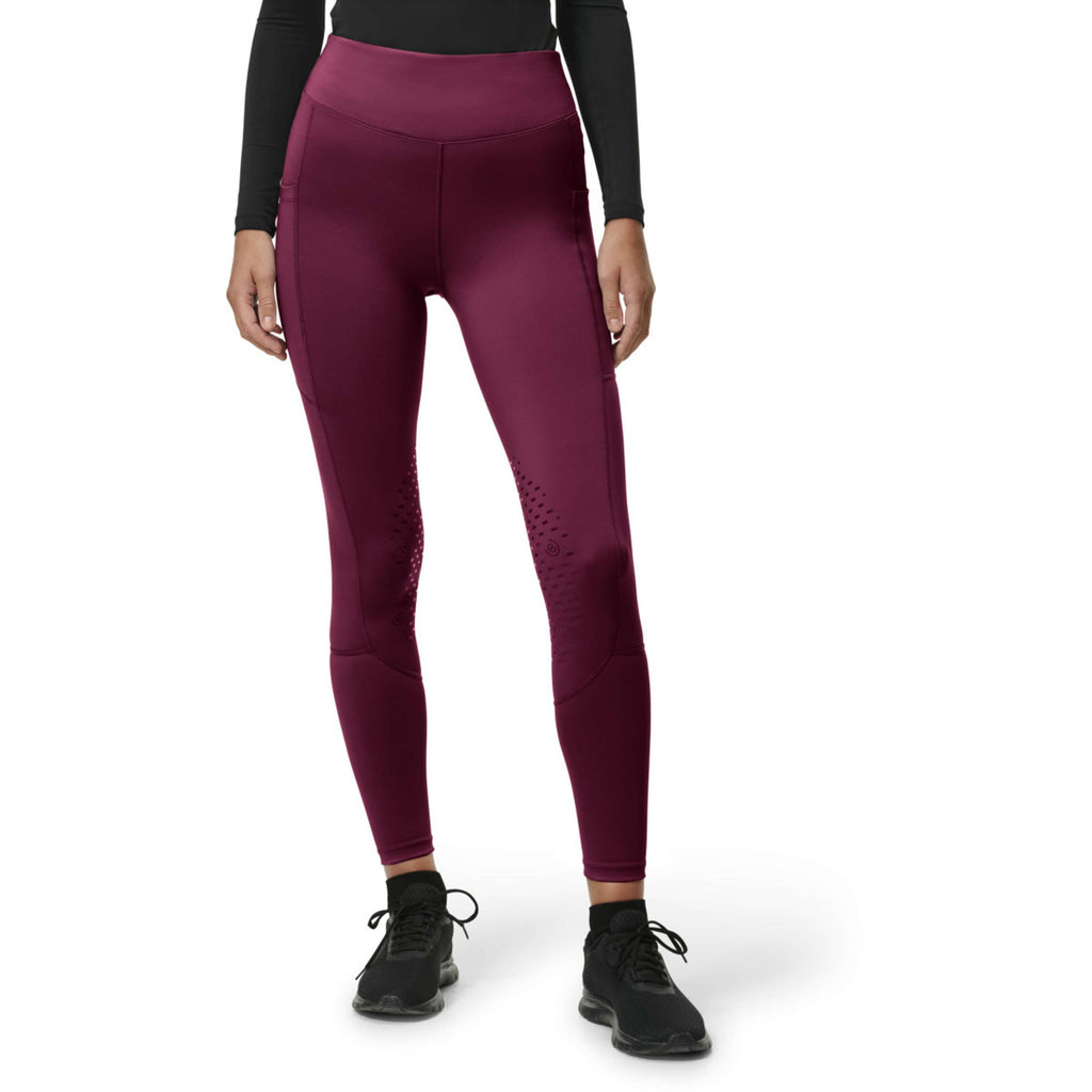 Equestrian Stockholm Leggings da Equitazione Movement Full Grip Merlot