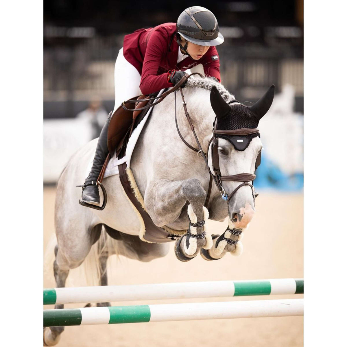 Equestrian Stockholm Cuffietta Padded Nero/Argento