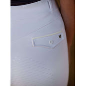 Equestrian Stockholm Leggings da Equitazione Premium Full Grip Bianco