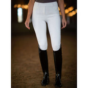 Equestrian Stockholm Leggings da Equitazione Premium Full Grip Bianco