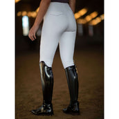 Equestrian Stockholm Leggings da Equitazione Premium Full Grip Bianco